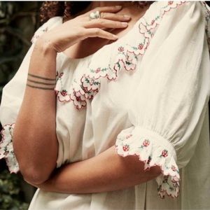 Doen Chateau nightgown - Salt/Strawberry ❤️